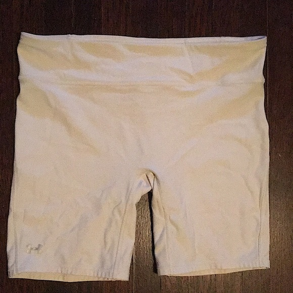 Under Armour Pants - White Under armour athletic biker shorts